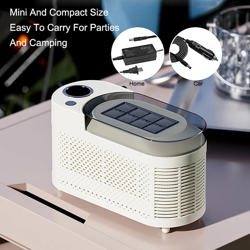 110V/220V 휴대용 소형 제빙기 미니 가정 기숙사 사무실 캠핑 12V 자동차 큐브 얼음 자동 제빙 상자 제빙기