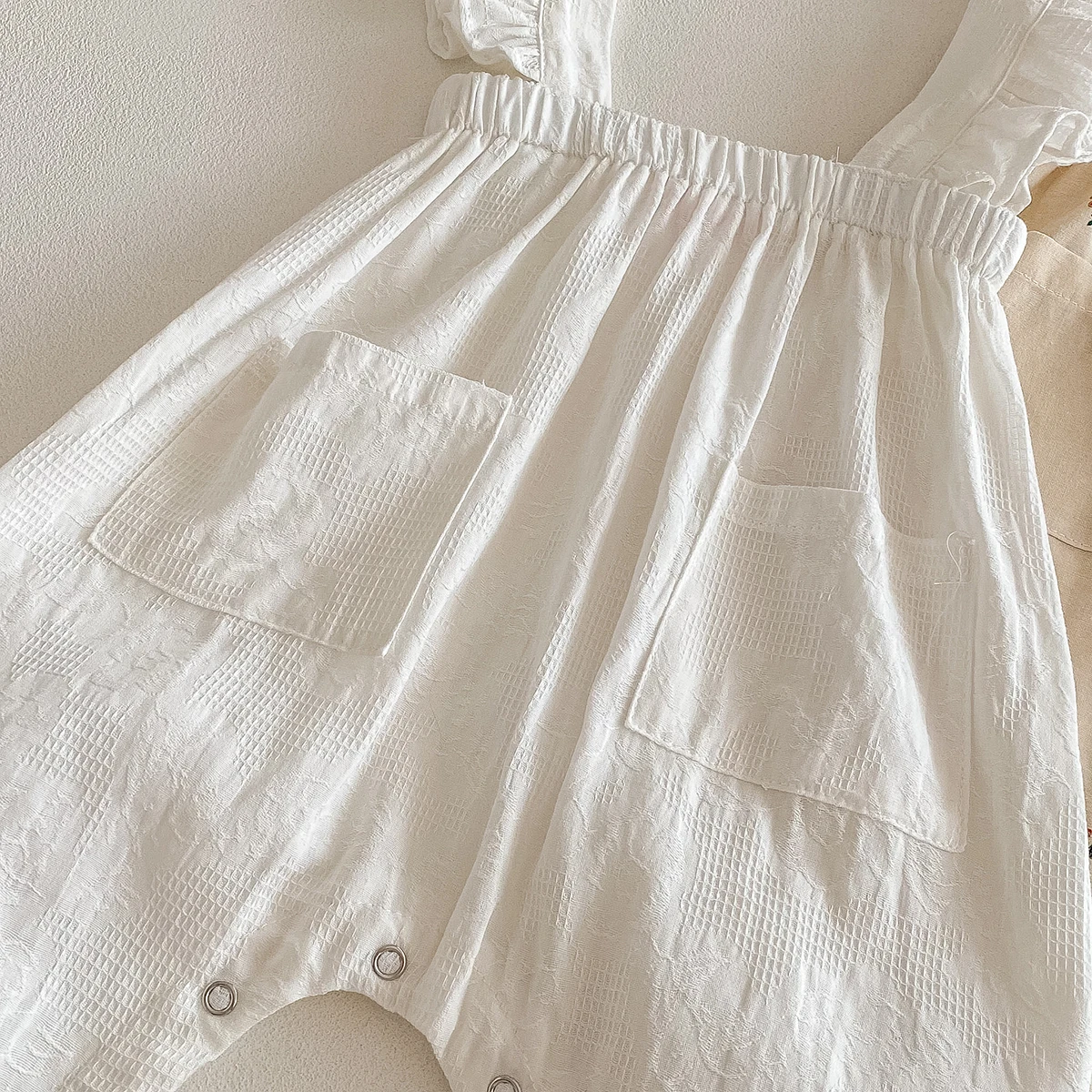 Baby Girls Jumpsuit Spring Summer Ruffles Lace Flroal Bodysuit for Toddler Clothing Elegant Kids Overalls Little Girls Rompers