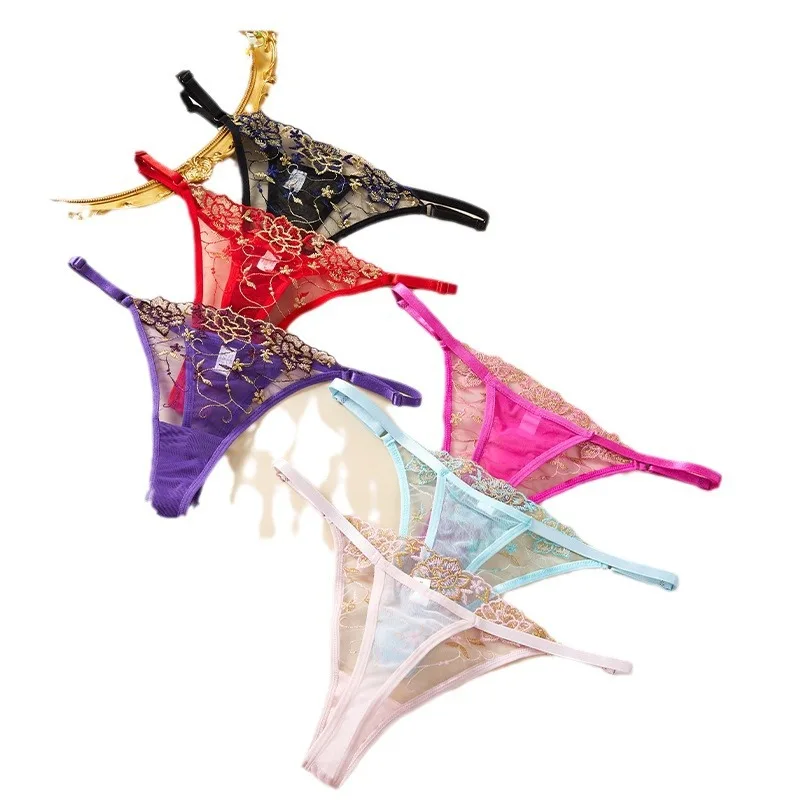

Новое сексуальное женское прозрачное сетчатое бесшовное нижнее белье с вышивкой, женские шорты, индивидуальное нижнее белье, стринги