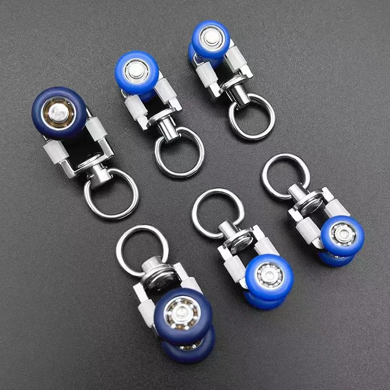 10Pcs Curtain Track Pulley Stainless Steel Pulley Metal Roller Curtain Accessories Pulley Sling Hook Wheel Window Hardware