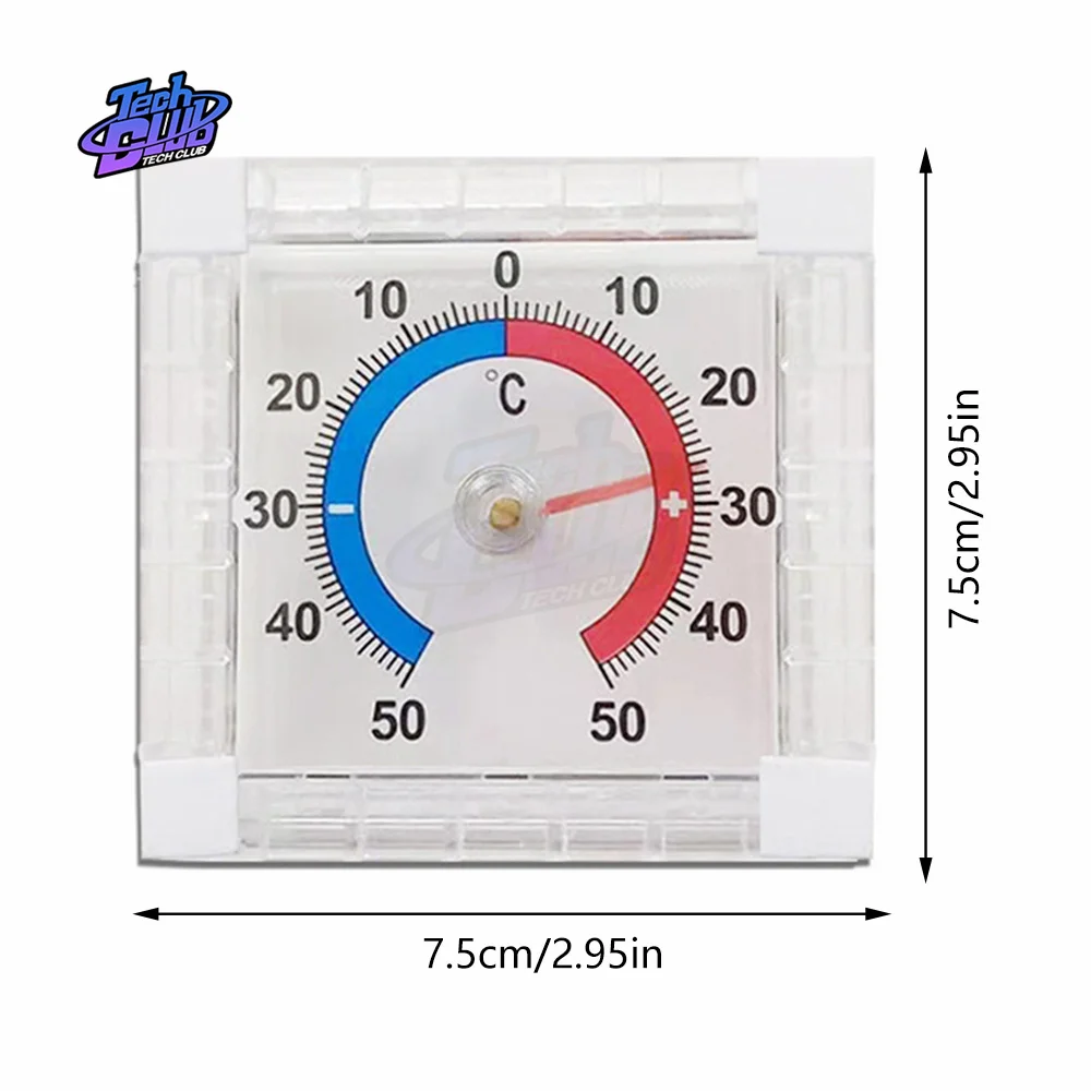 Self Adhesive Round High Accuracy Thermometer For Window Indoor Outdoor Wall Greenhouse Garden Home Supply