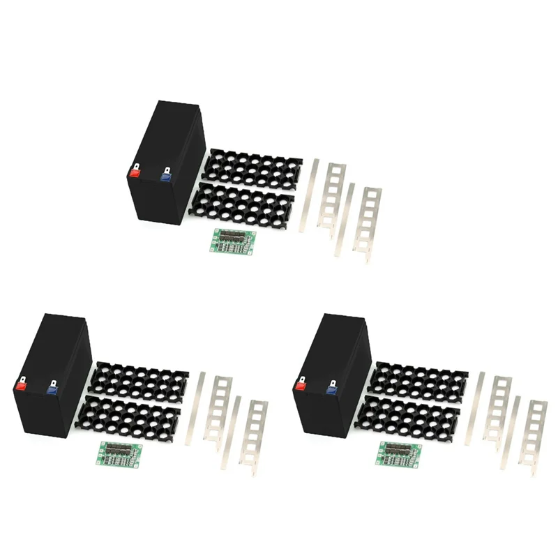 

WCS-3X 12V 7Ah Battery Box Holder For 18650 Battery 3X7 Nickel With Storage Box Part With PCB Board DIY Battery Pack