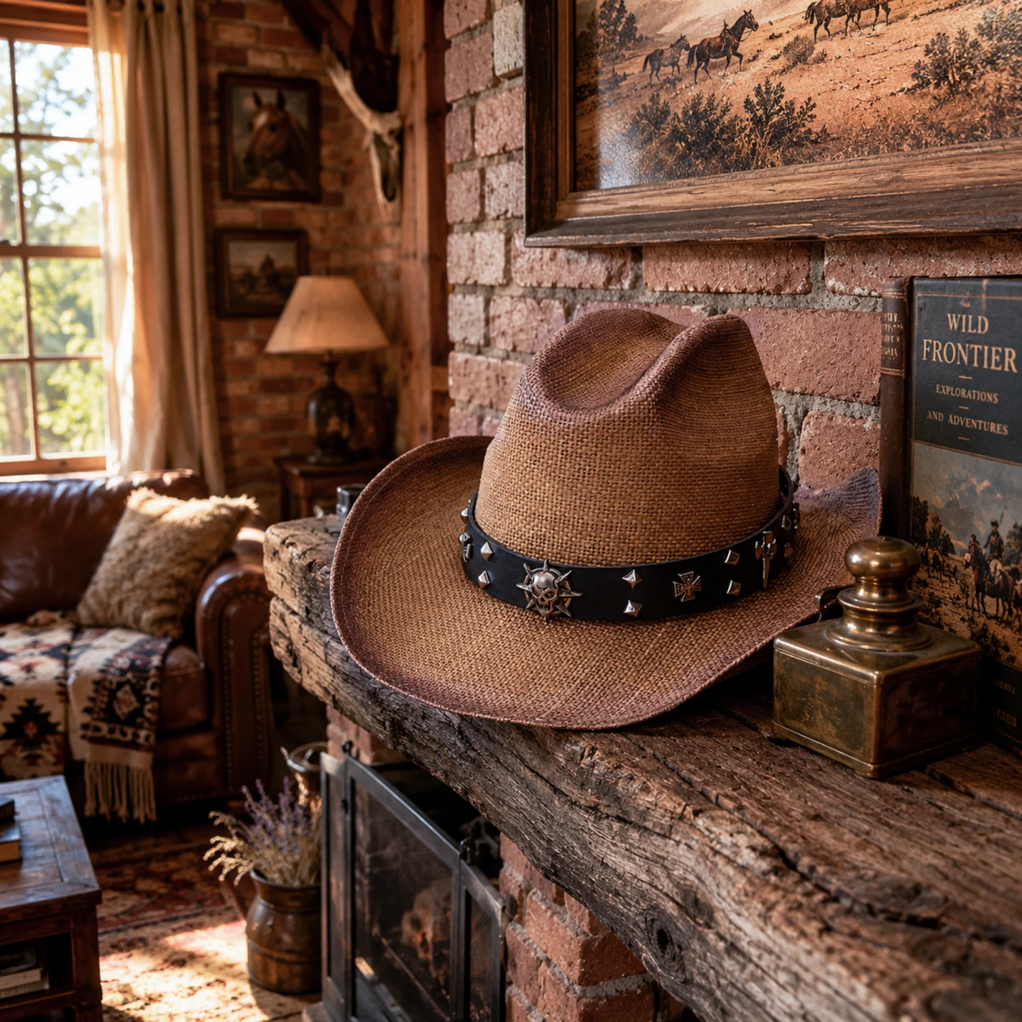 Men Hat Wide Brim Brim For With Skull Cowgirl Brim Straw Skull Professional Men Hat Wide Brim Cowgirl Hats For