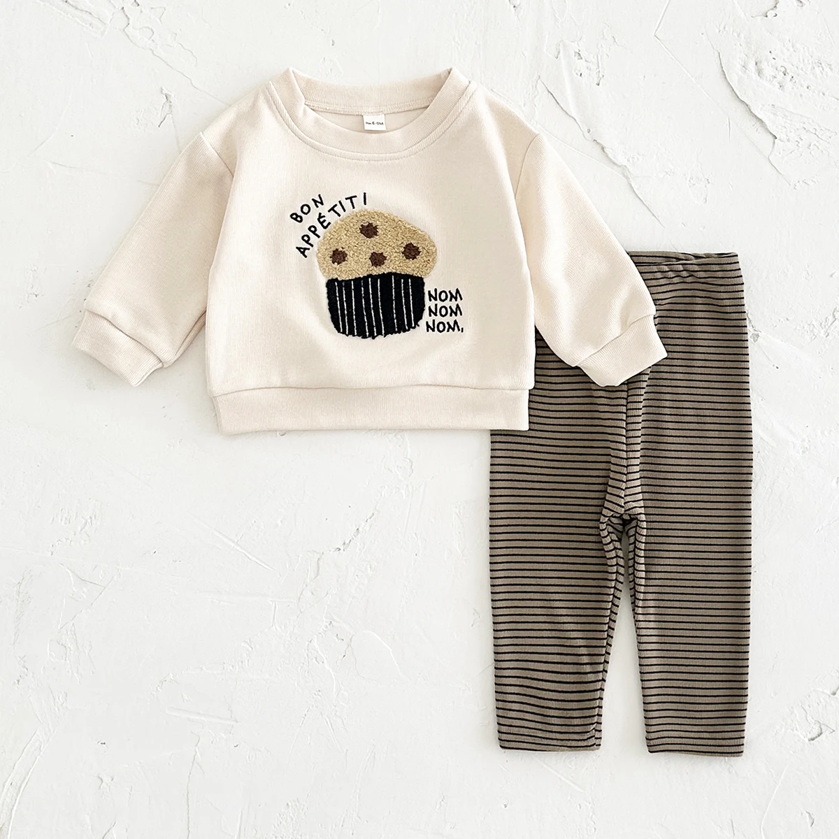 2024 Herfst Pasgeboren Baby Sets Baby Meisjes Taart Borduren Trui Shirt Lange Mouw Top + Broek Leuke Peuter Outfit 2 stuks Lente