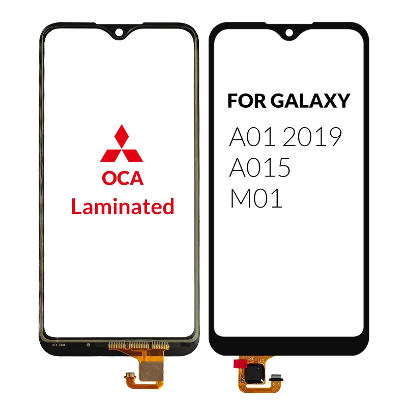 10-ピース-ロットアウターテラタッチスクリーンサムスンギャラクシー-a01-2019-a015-m01-sm-a015f-ds-デジタイザパネルセンサーフロントガラス-oca