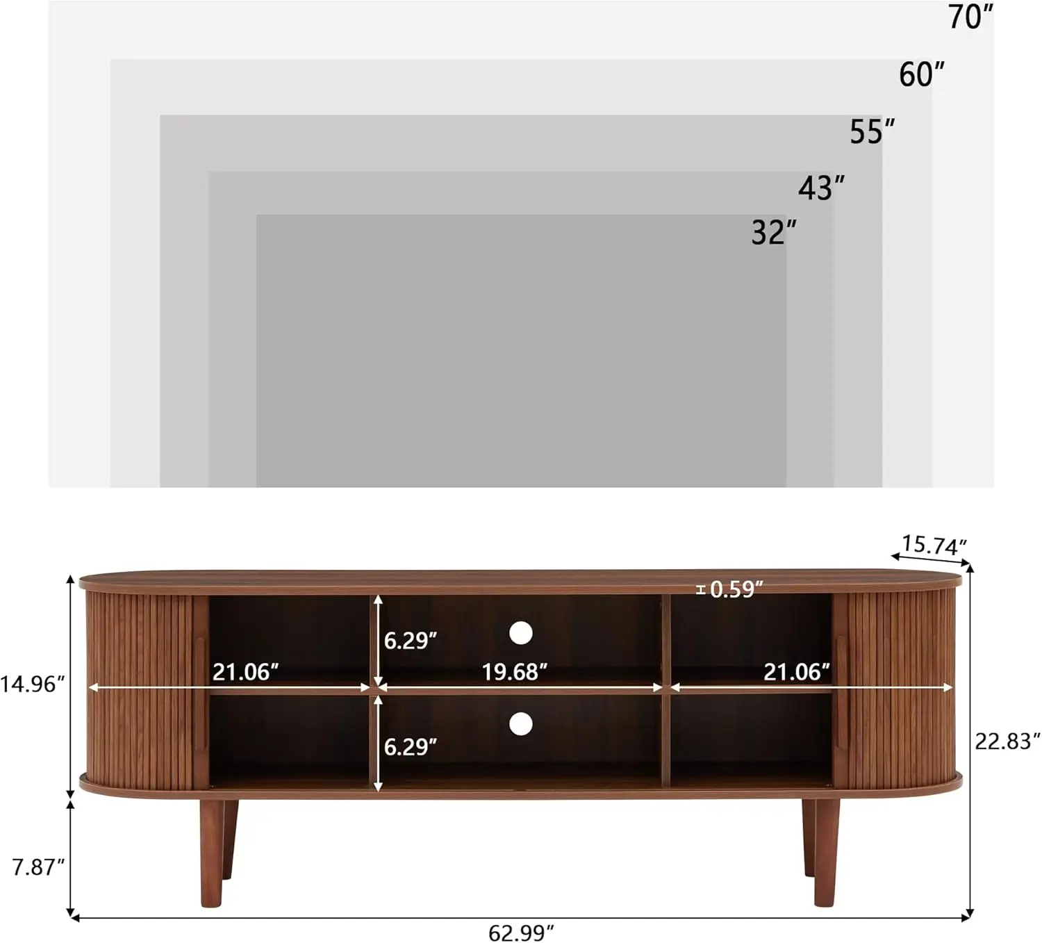 TV Stand, Modern TV Console Table with Storage Compartment and Sliding Door, Gaming Entertainment Center with Cabinet for Living