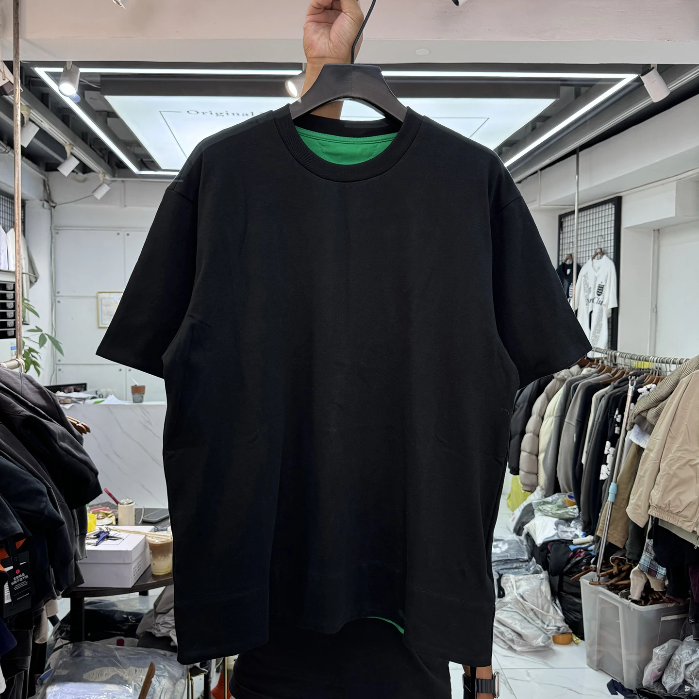 

Американская ретро контрастного цвета Blo ort Sve круглая футболка Ne Свободные повседневные простые хлопковые футболки для подростков