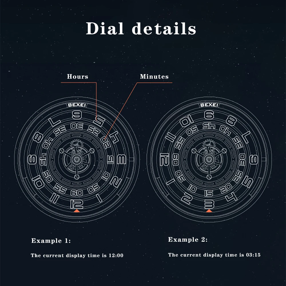 BEXEI Tourbillon mecánico reloj de lujo para hombre centro volador de lujo Tourbillon movimiento Manual reloj de hombre agujero negro hueco 9110