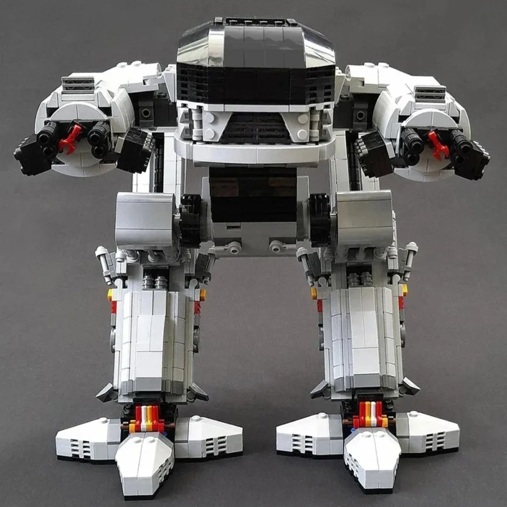 1483Pcs RoboCop UCS scale ED-209 Robot Police Model Bricks Movie Military Combat Mecha Building Bricks Toys Suit For Collection