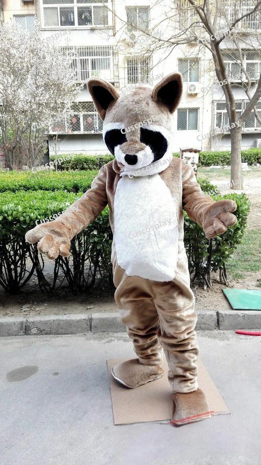 

ChristmasNew Adult Hot Sale Foam Rex Raccoon Fancy Cartoon Mascot Costume Plush Christmas Fancy Dress Halloween Mascot Costume