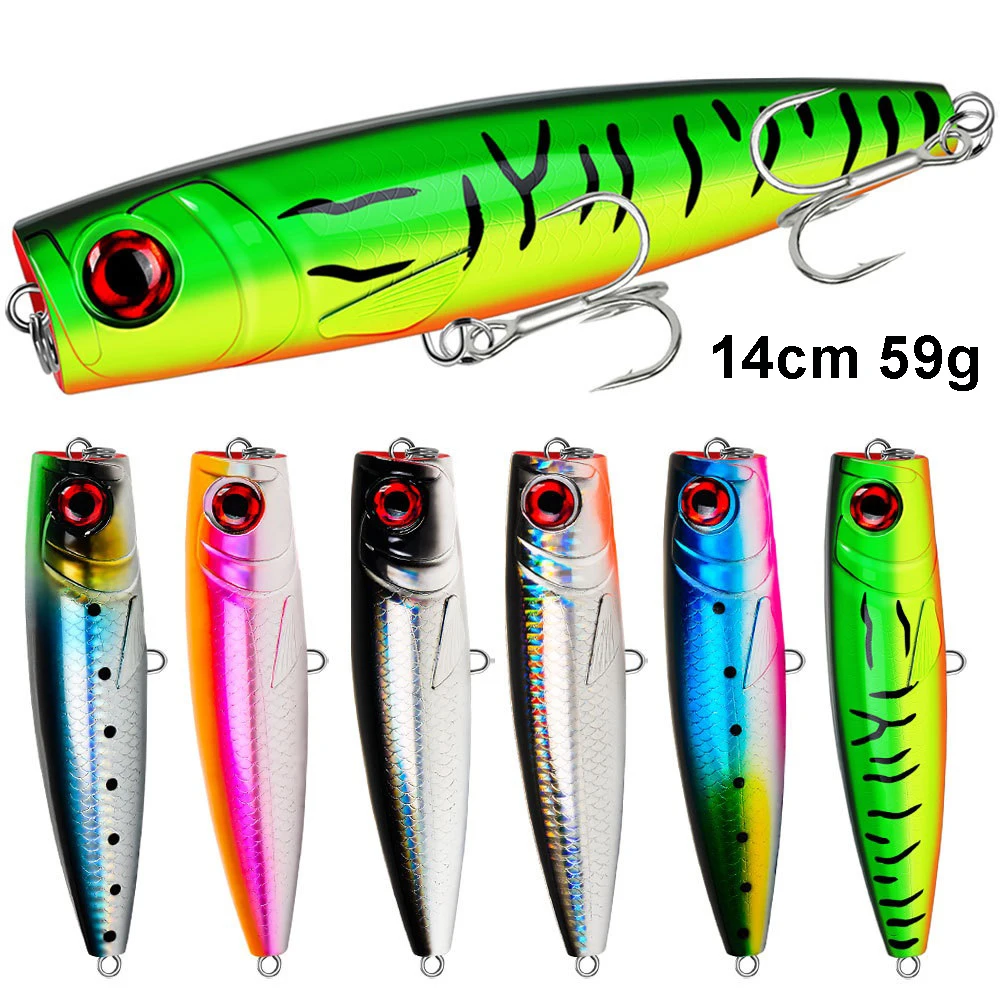 

59g 14cm Popper Water Jet Wave Crawling Subbait Surface System Noise Floating Subbait Crashing Subbait Braking Bass Warp-mouth