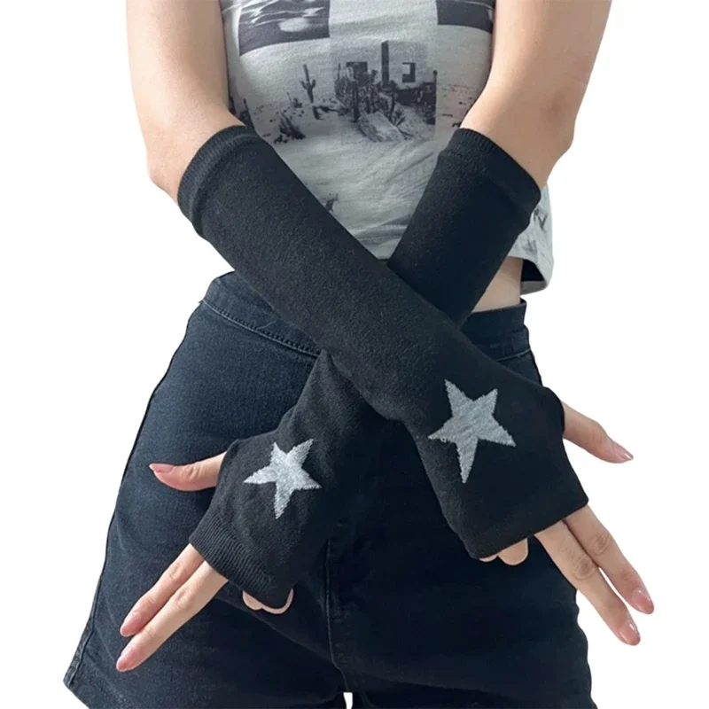 2000s Arm Sleeves for Theme Party Subcultures Knitted Arm Gloves Nightclub Mittens JKStyle Girl Gloves Party Supply Wholesale