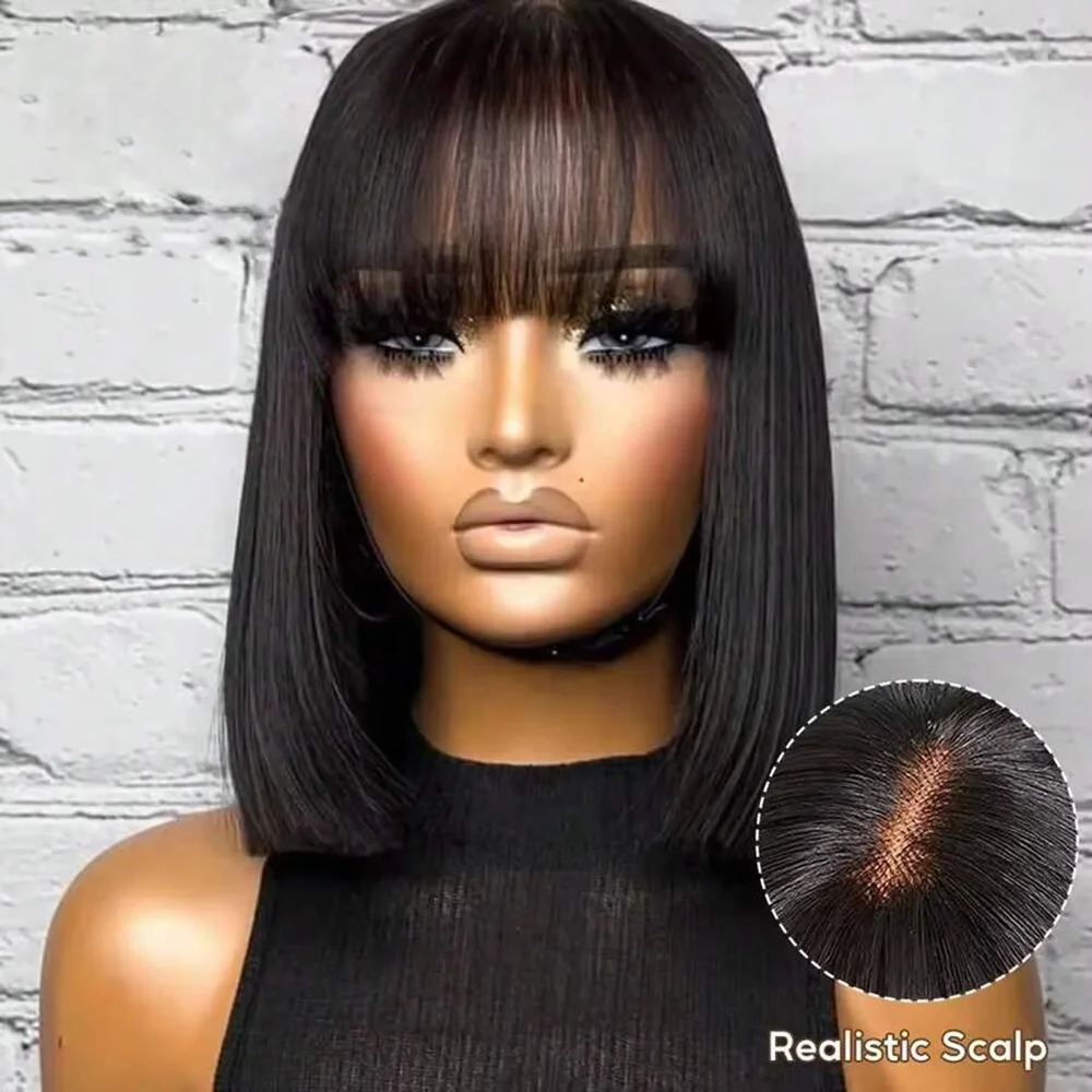 

Парик Geeta Bob Glueless из натуральных волос, 2x4, готовый к использованию, короткий парик-боб, 100% натуральные прямые волосы, парик с кружевной застежкой для чернокожих женщин