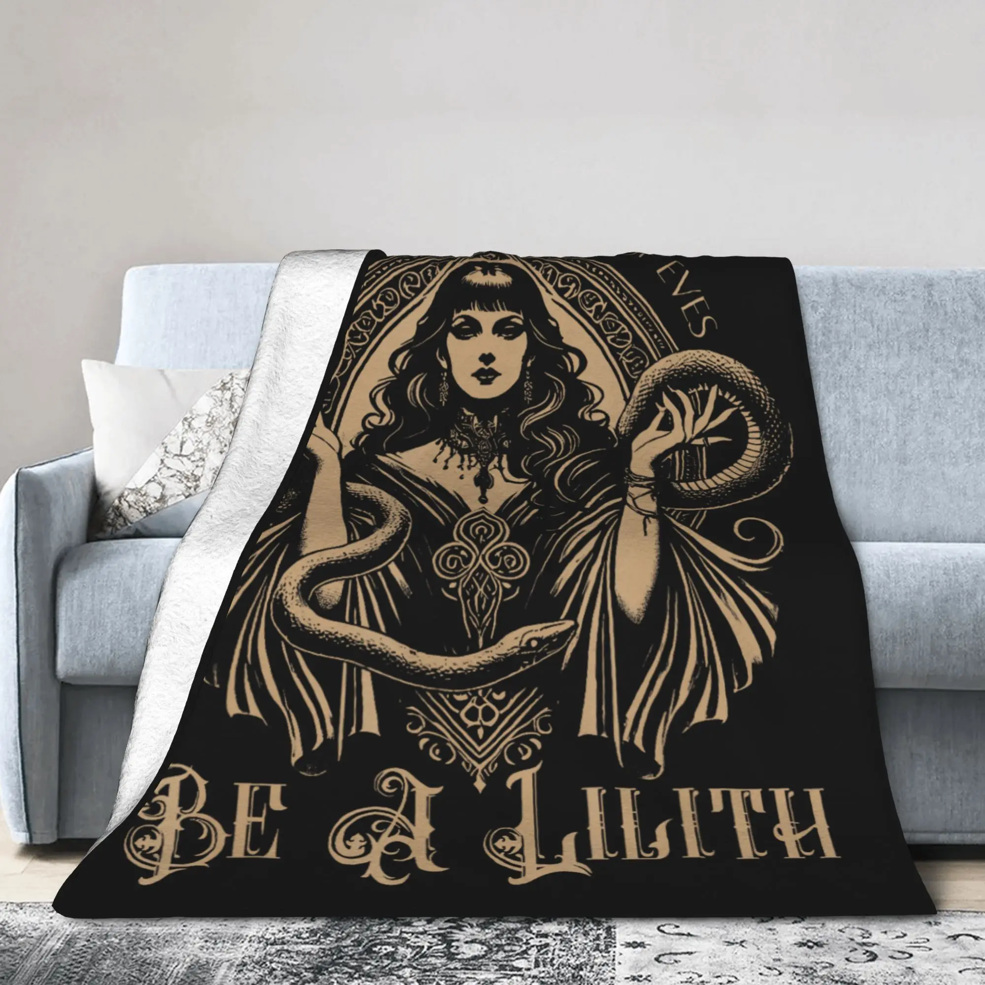 In A World Of Eves Be A Gothic Lilith Blanket Heavenly Snake Plush Bedding Throw Blanket Bed Soft Warm Decoration Multifunction