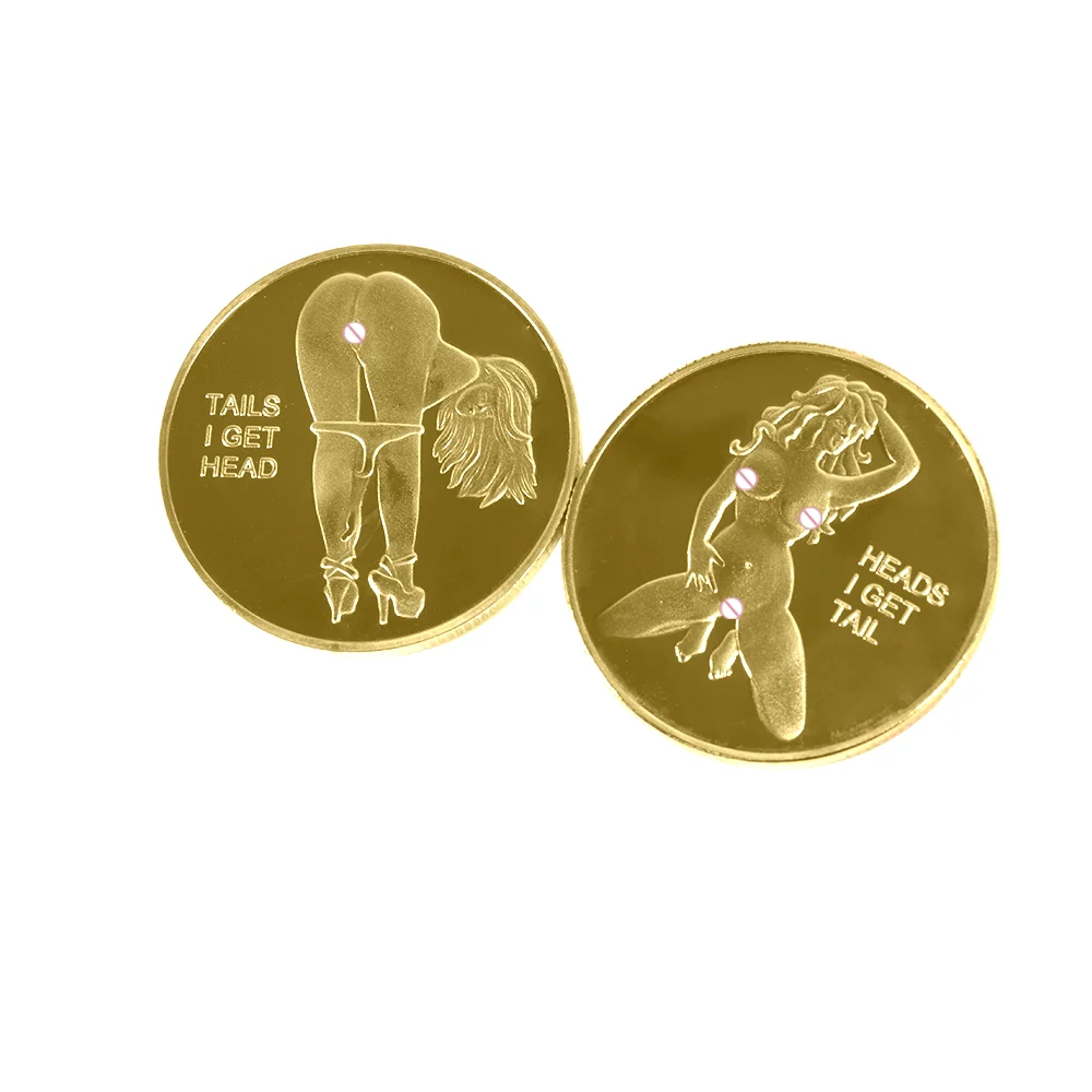 1PC Sexy Girl Coins Lucky Girl Commemorative Coins Gold Coins