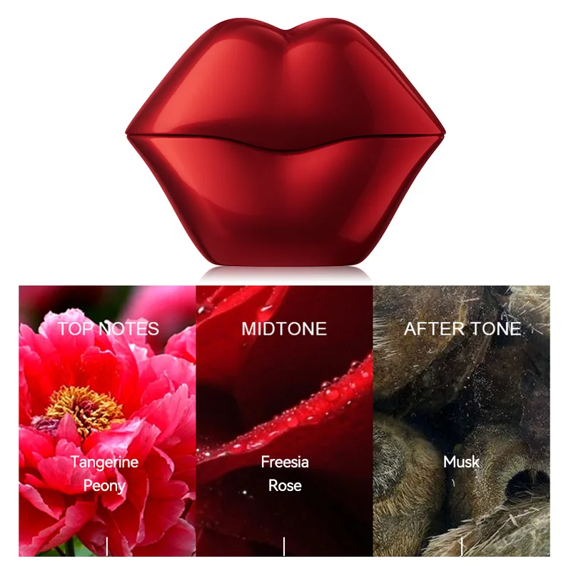 

WomenPerfume Flame Red Lip Design 50ml Long Lasting Intense Fragrance Creative Gift Ladies Original Brand Daily Use