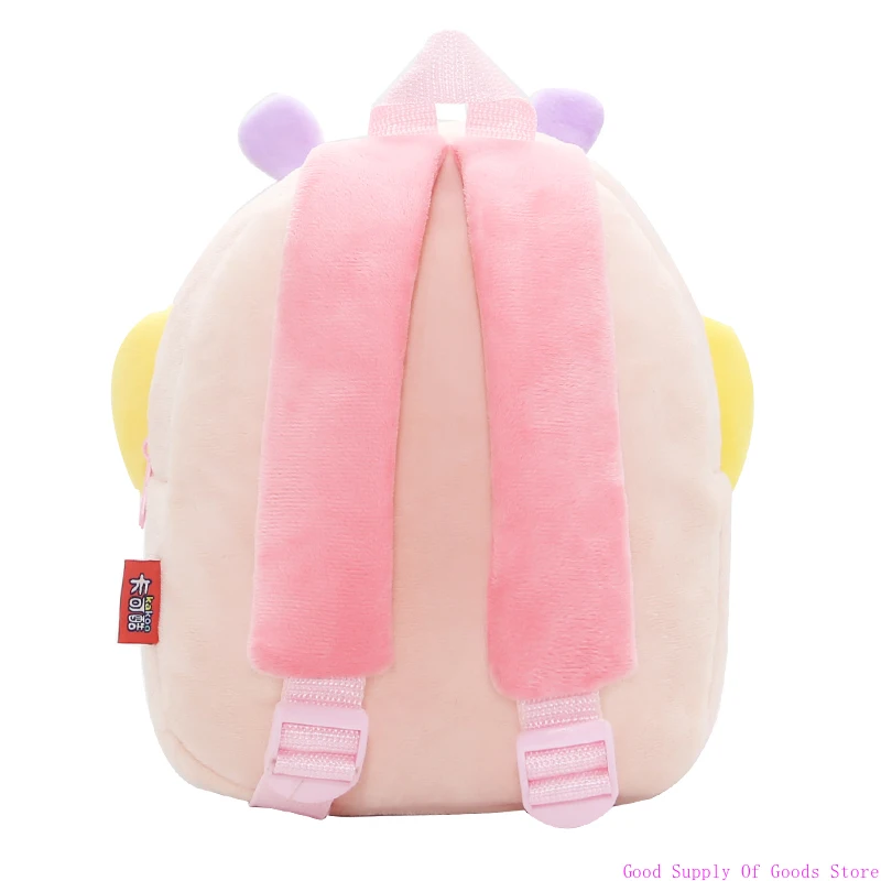 New Cute Girls School Backpack Cute Pink Butterfly Kids Plush Backpack Kindergarten School Bag