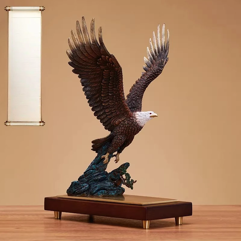 All-copper eagle ornaments show great plans, living room office study decoration gifts