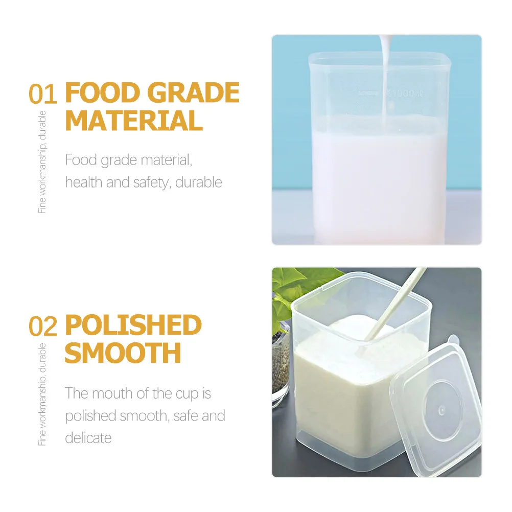 1Set Yogurt Fermentation Container High-Grade PP Portable Food Storage Box for Office Students Sealing Fresh-Keeping Double view 2