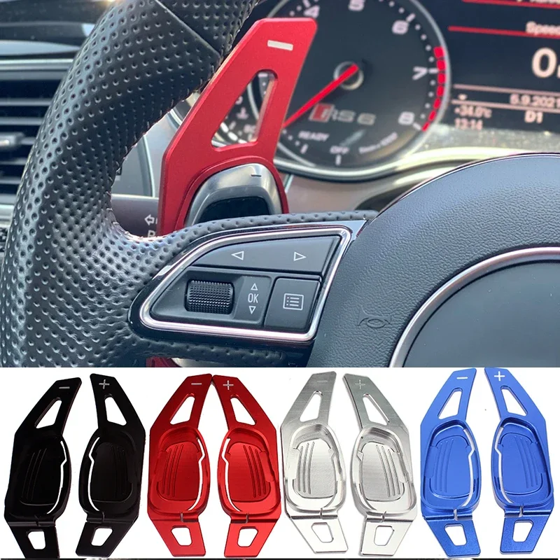 

Car Steering Wheel Paddle Extension Shifters Shift Sticker Decoration For Audi S3/RS3 2015-2016 Red Black Silver