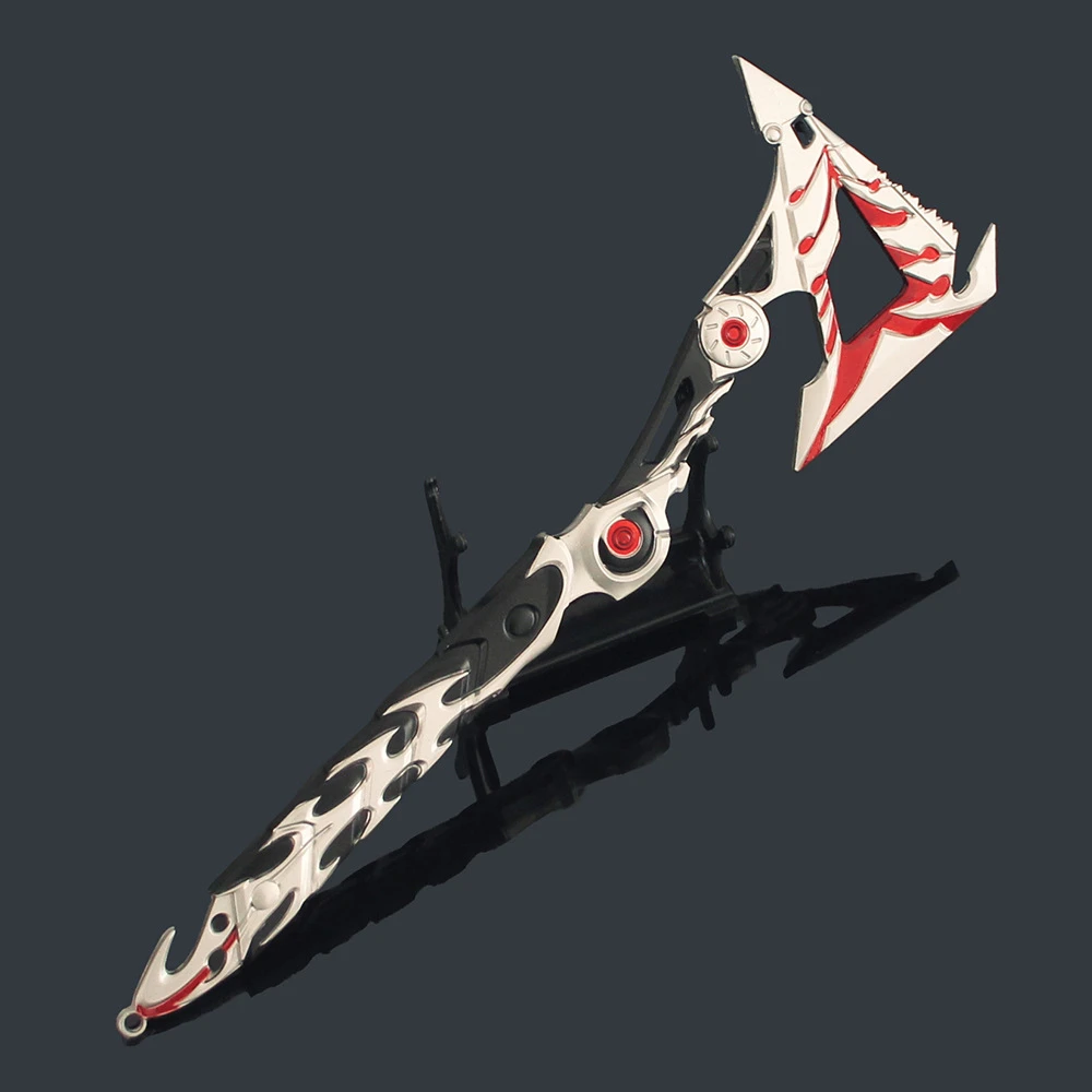 27cm missão convocar sequência lâmina streamer luta voar machado jogo arma periférica modelo acessórios ornamentos presentes brinquedos meninos
