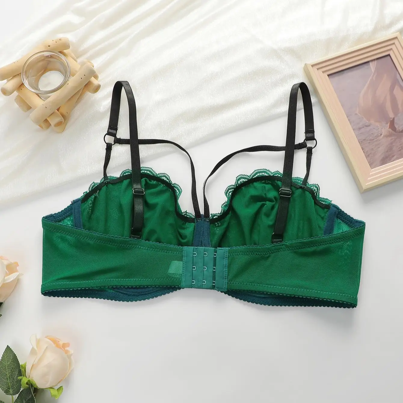 Reggiseno Push-Up Viomisha con biancheria intima con ferretto ad anello in acciaio senza Lingerie di pizzo Sexy imbottita tutti i giorni reggiseno taglie forti