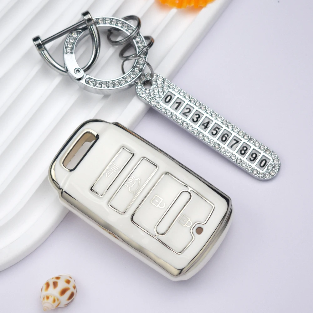 4 Button TPU Car Key Case Cover Shell Fob for KIA Cadenza K9 K7 K-04 Sorento K900 and New K7 Key 2013 Year To 2016 Keychain