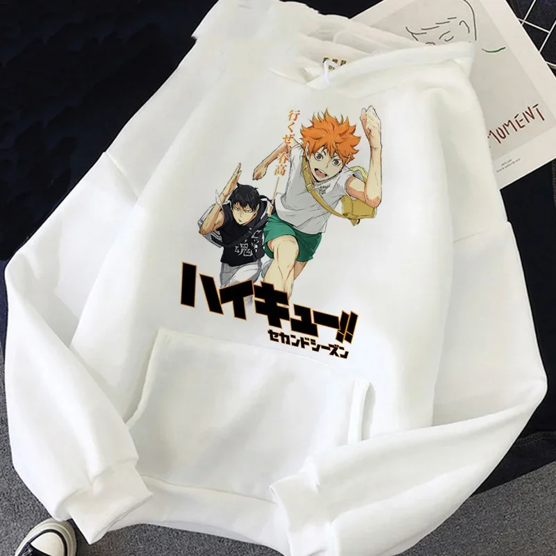 2024 New Japanese Anime Hoodies women\'s Kawaii Cartoon Nekoma Graphic Streetwear Kuroo Volleyball Sweatshirts for Women