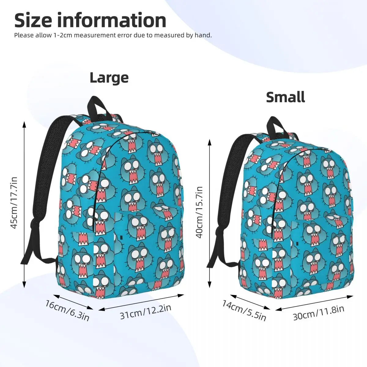 Cool Cartoon Storage Bag Campus Multi Compartment Gumball Male Lady Backpack Birthday