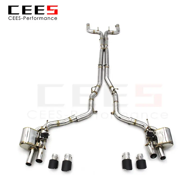 CEES Valved Catback Exhaust System For Maserati Quattroporte M156 3.0T F160 2013-2016 Stainless Steel Performance Sound Upgrade