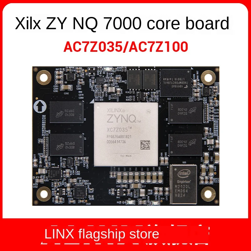 Development Core Board  Xc7z035 Xc7z100 Industrial Alinx Black and Golden Ac7z035 Ac7z100