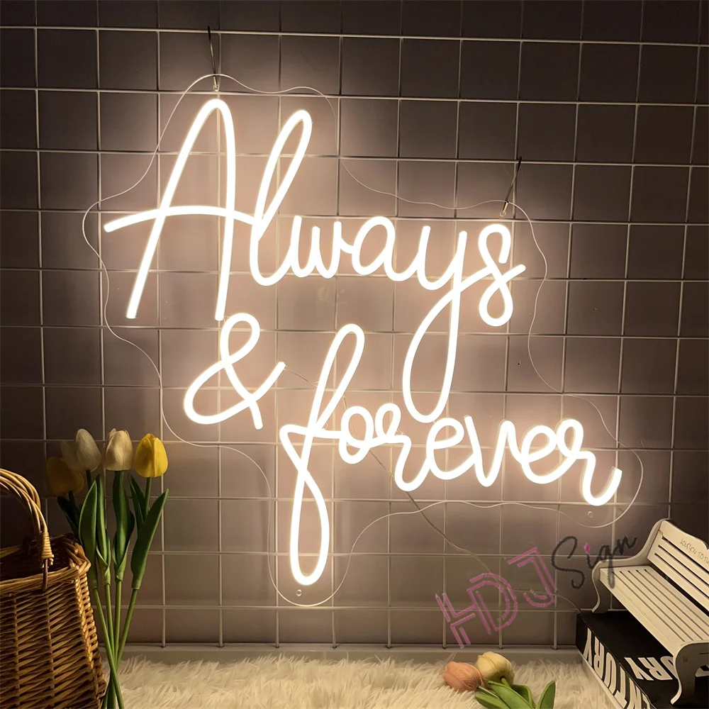 always-forever-neon-led-sign-wedding-supplies-decor-bedroom-decoration-wedding-room-neon-lights-wall-decor-party-bar-neon-sign