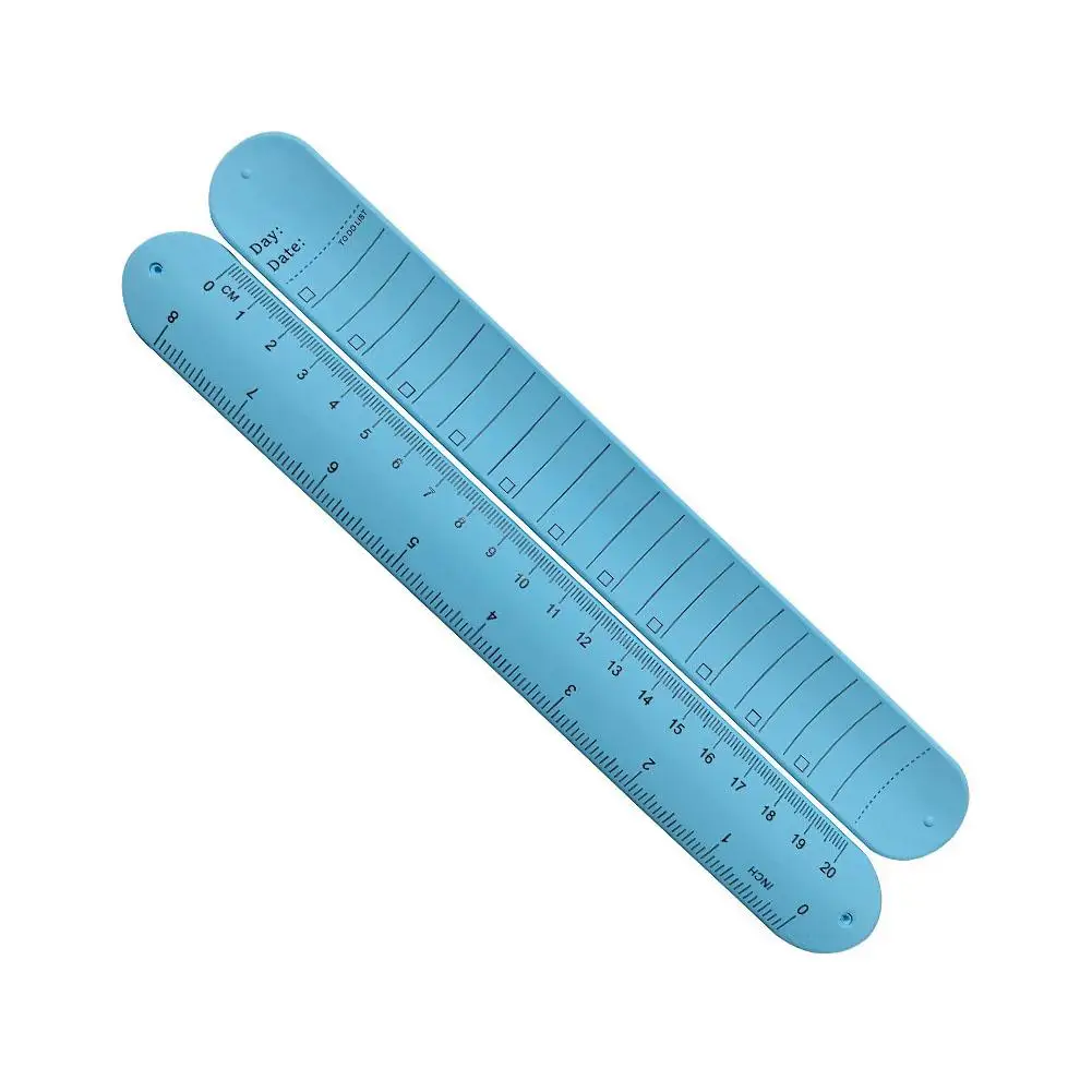 Correa de muñeca de bolsillo para escribir notas usable, correa de muñeca impermeable borrable con escala de gran tamaño para niños, Z2C2