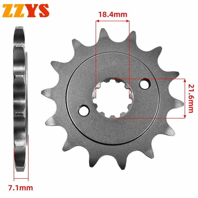 520 13T 14T Tooth Motorcycle Front Sprocket Gear Wheel Cam Pinion For Honda Road CBF250 04-05 CBX250 Twister Brazil CBF CBX 250
