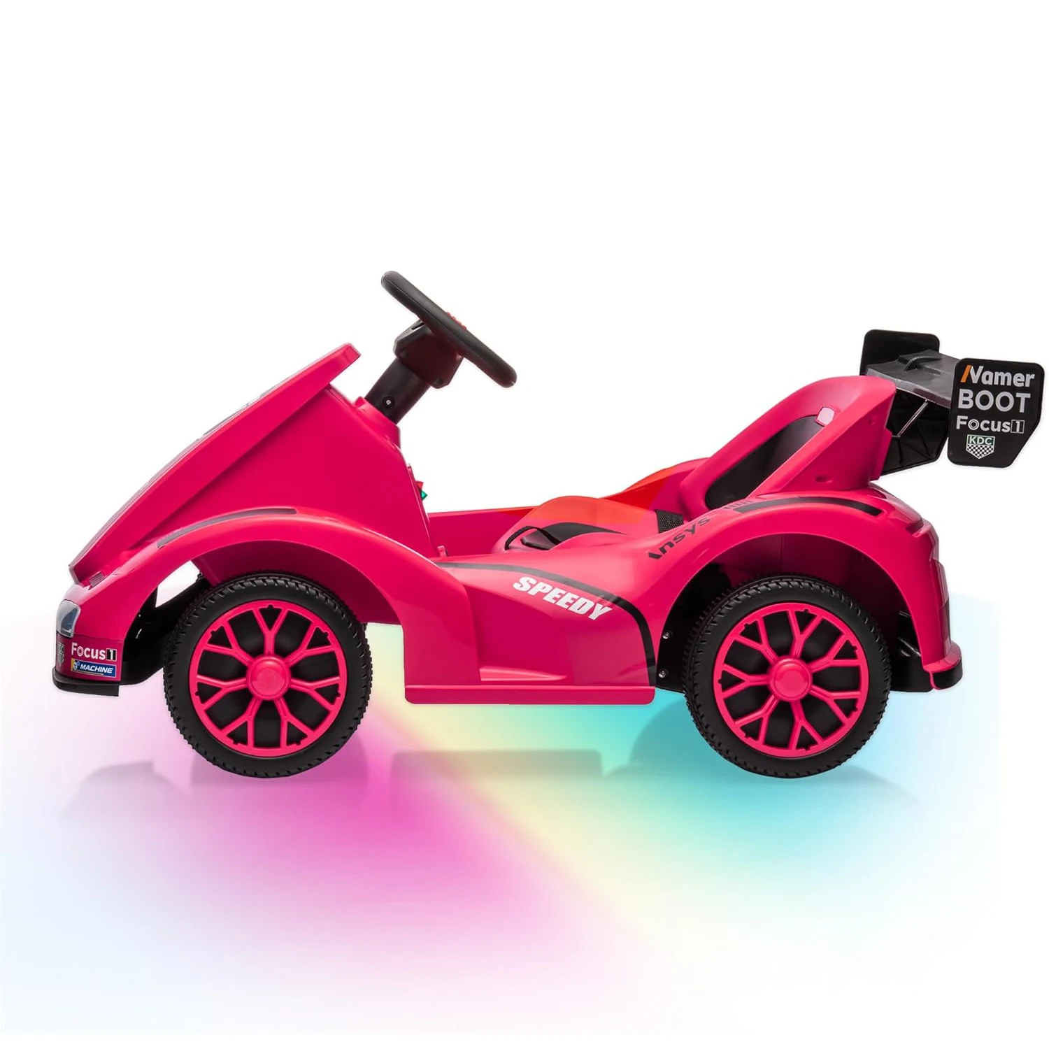 Kart dla dzieci, elektryczny drift kart z dwoma silnikami, światła LED, pas bezpieczeństwa, zasilany bateryjnie, zabawka wyścigowa do jazdy na zewnątrz