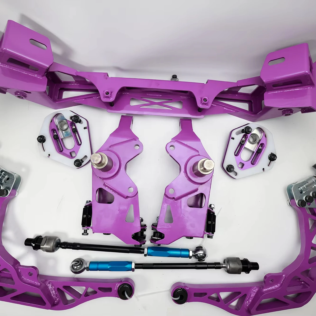 Silver Adjustable Front Corner Drift Angle Kit Fit S13 S14 S15 240SX Suspension Control Arm Kit