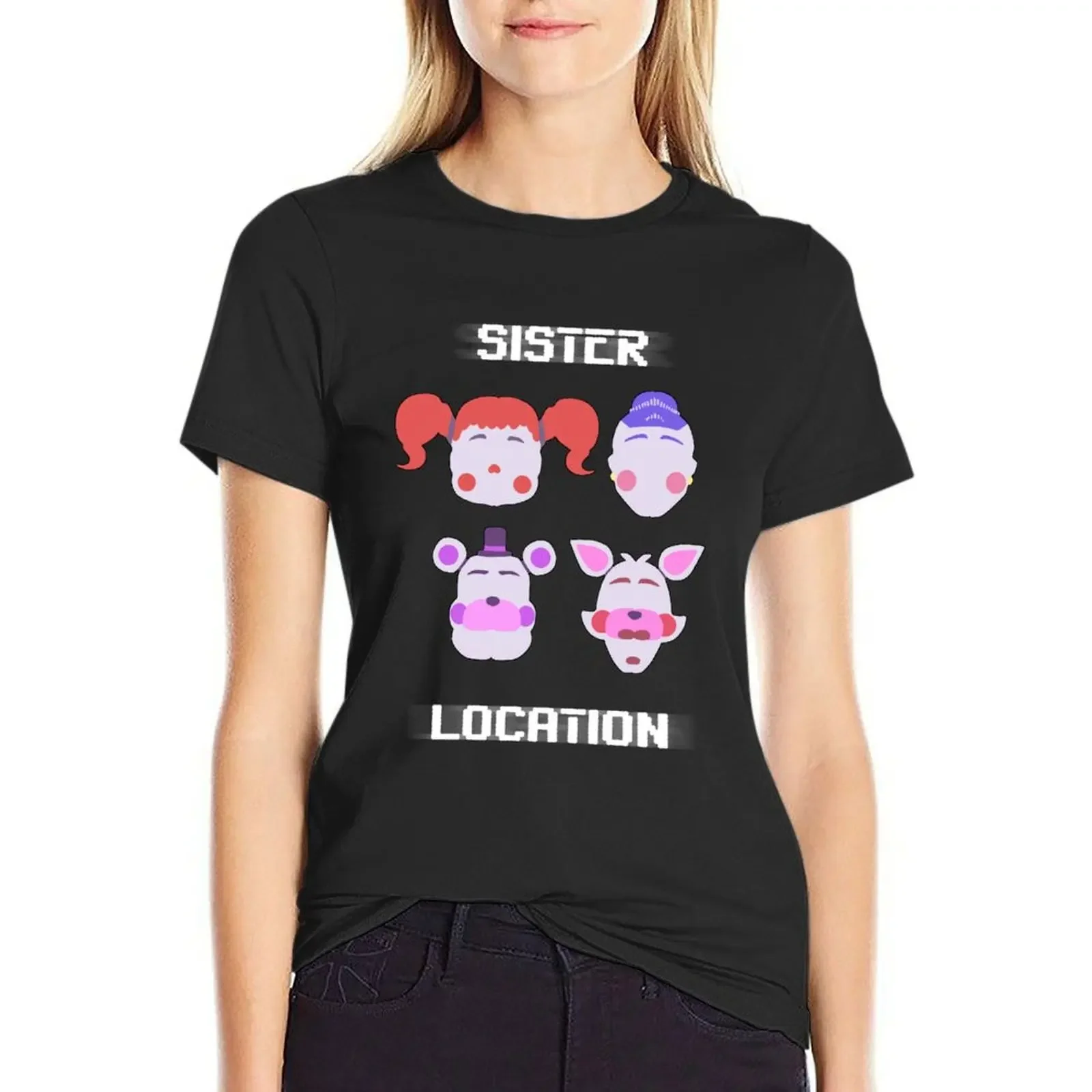 

Sister Location T-Shirt quick drying cute tops aesthetic clothes t-shirt dress for Women plus size