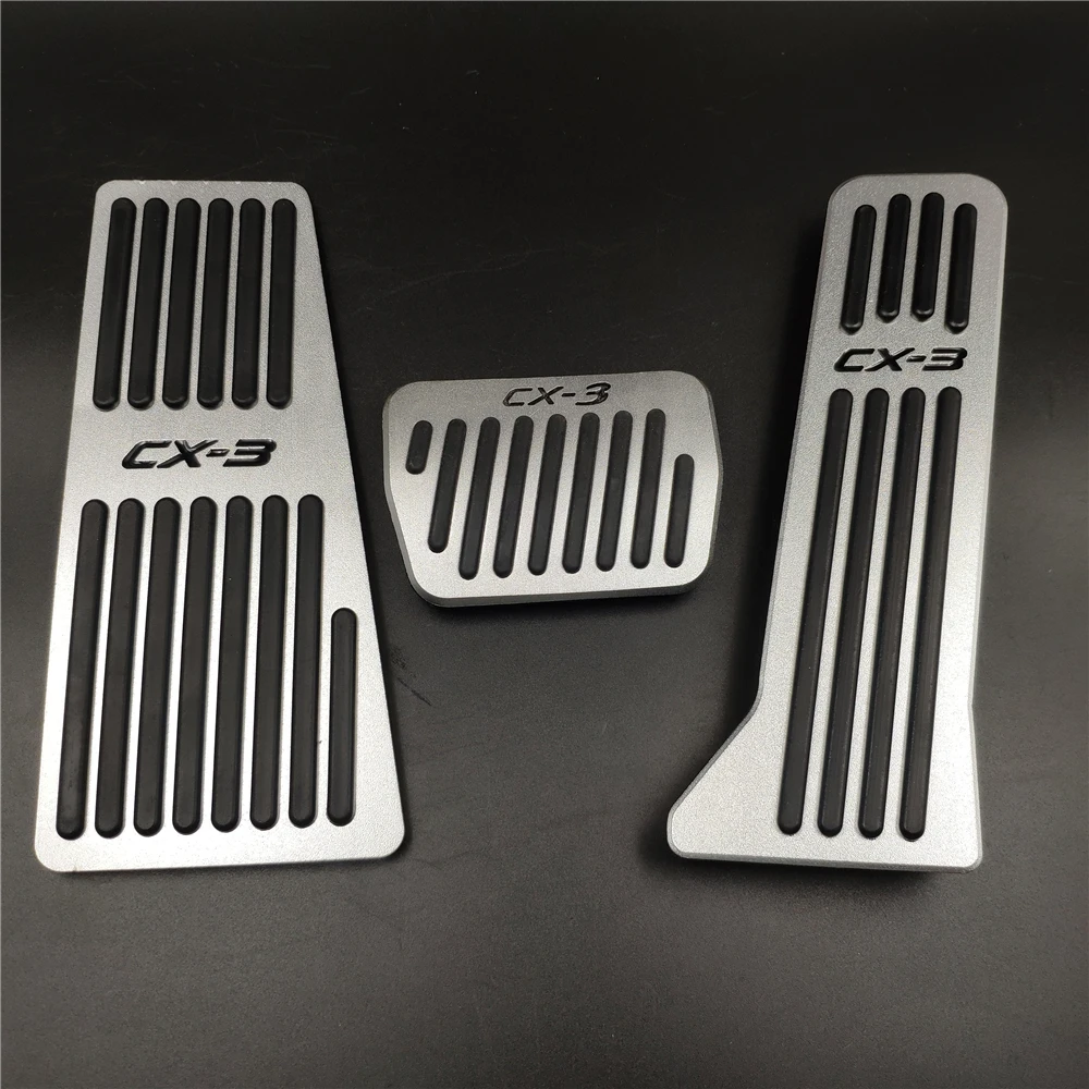 

Car Aluminum Pedal Cover For Mazda CX-3 AT/MT Accelerator Brake Footrest Refit Pad Interior Exterior Decorative Accessories