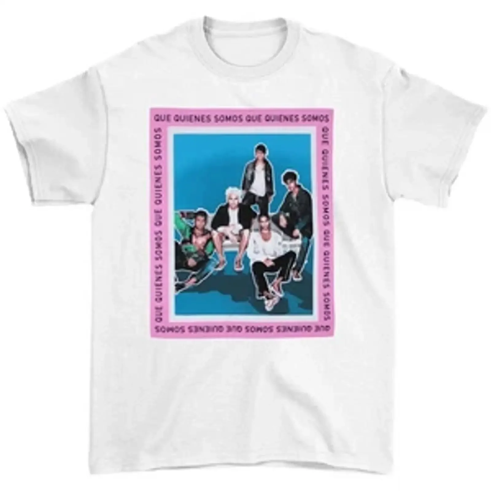 Camiseta para hombre CNCO Que Quienes Somos, talla grande, blanca, vintage, lavada, versátil, a la moda, unisex, suave, informal, elegante, transpirable