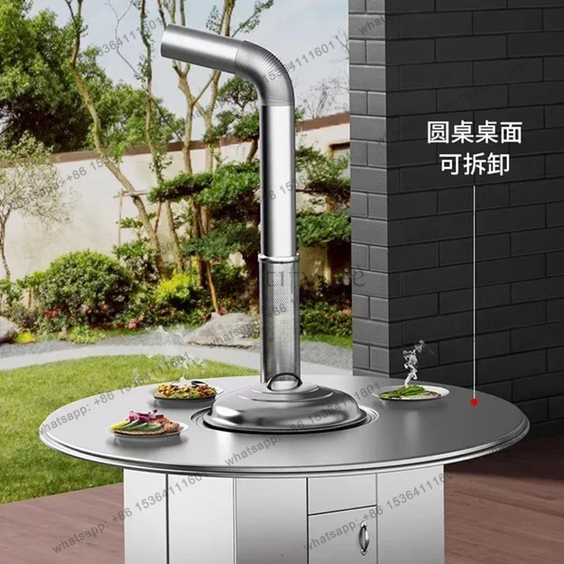 LSRound Heating Firewood Stoves Patio Heaters Barbecue Grill Cooking with Ovens Firewood Stoves Kitchen Furniture Varmekilde FYP