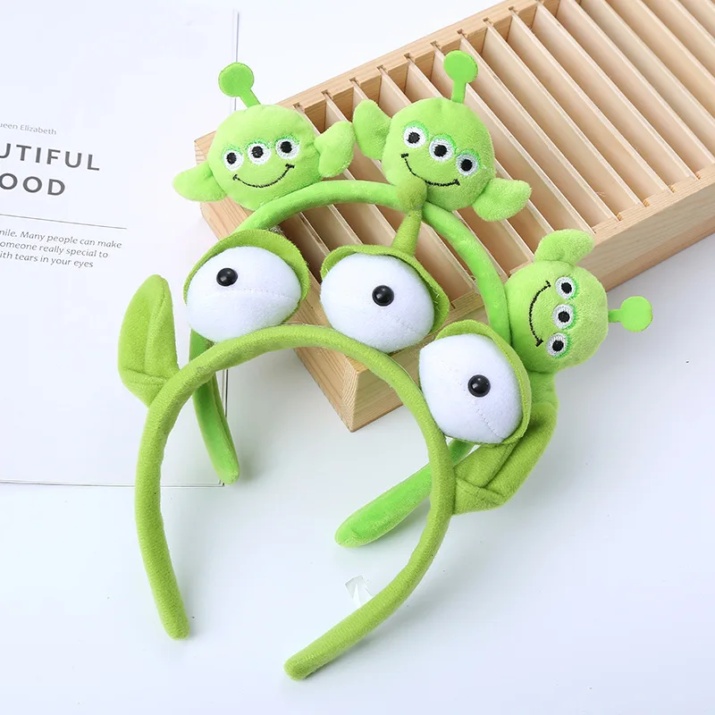 Toy Story Alien Plush Headband Anime Figure Cosplay Alien Hair Accessories Hair Hoop Hairband Cartoon Children Gift