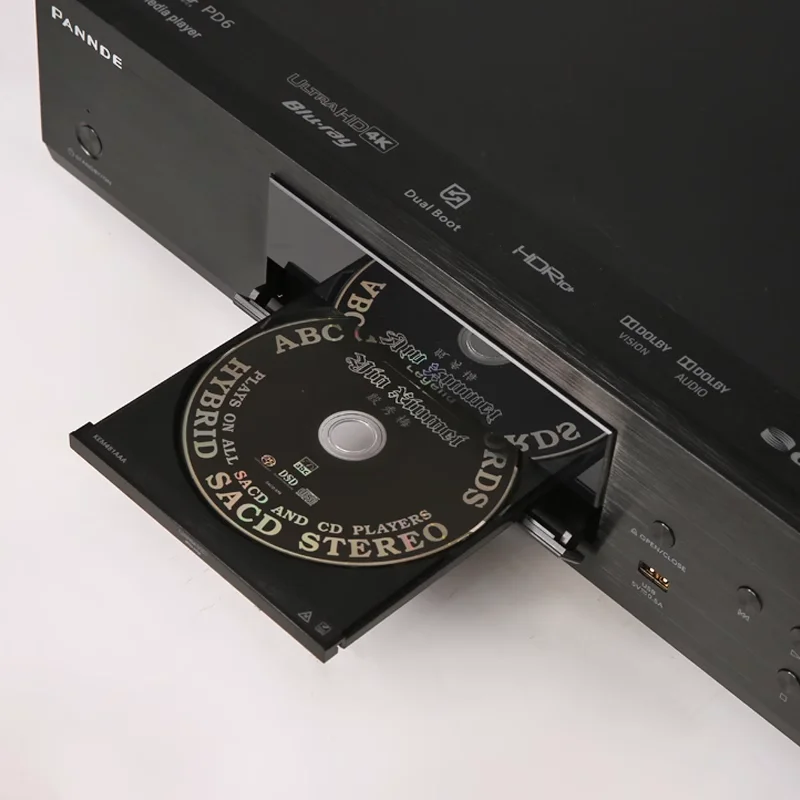 Pannde PD6X/PD-6 Blu-ray 4K Ul-tra HD Elite Audio Video HDR SACD Reproductor de CD DVD-Audio DTS 7.1CH/192KHz PCM 5.1CH DSD ESS9038Pro