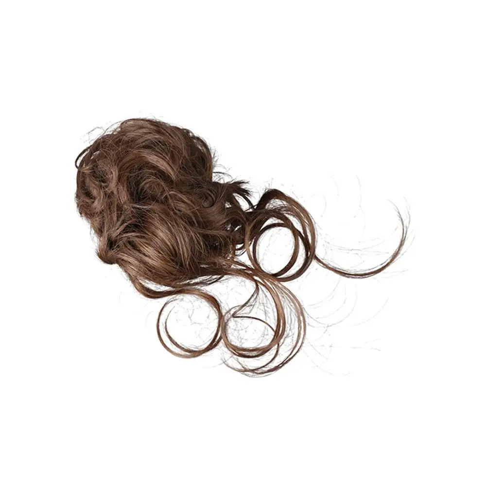 Hair Extensions Clip in Women Brown Updo Hairpiece Synthetic Hair Bun False Hair Pieces Messy Curly Hair Bun Long Beard Chignon