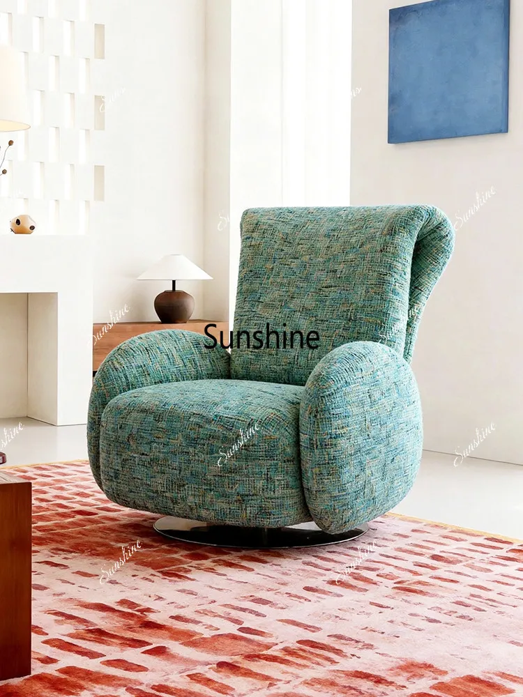 French retro living room household small apartment chenille single sofa chair