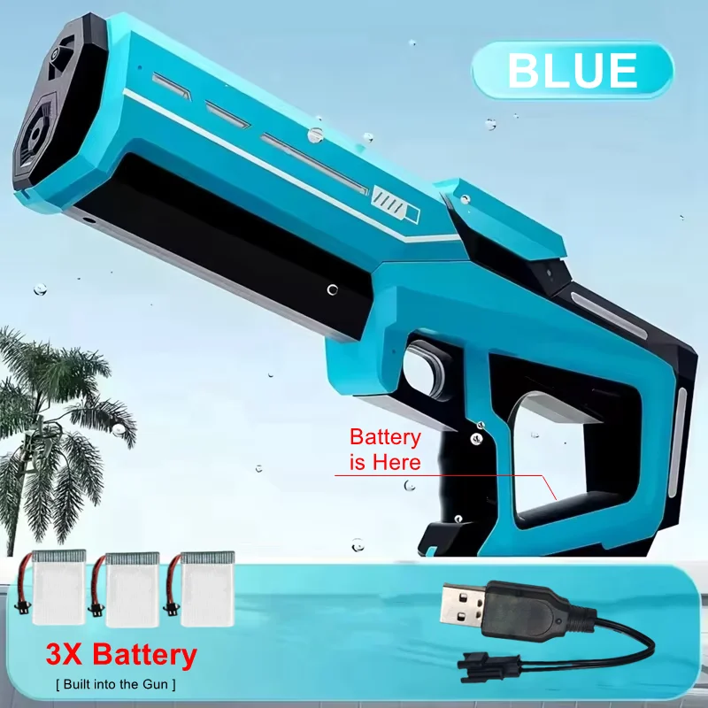 Elektrische Wasserpistolen für Erwachsene Leistungsstarke Automatische Saugwasserpistole Sommer-Pool-Outdoor-Spielzeug Geschenk