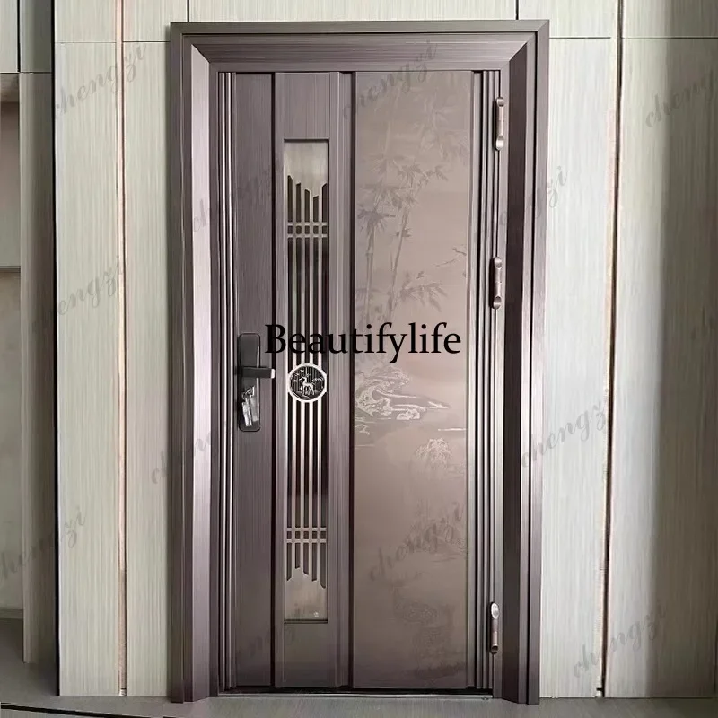 K153   Customization  304 Stainless Steel Interior Modern Korean-Style Anti-Theft Entrance Middle Doors