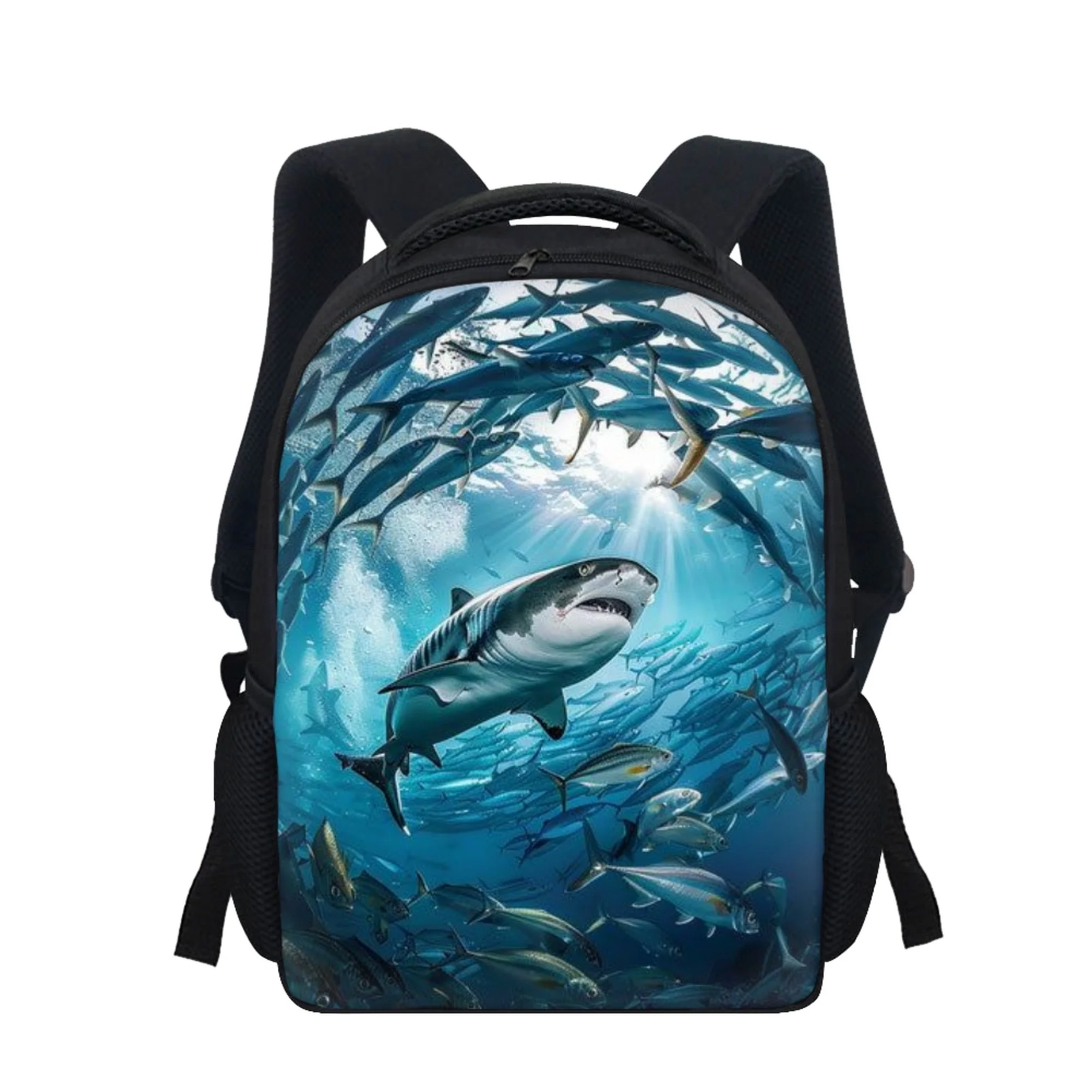 3D Impresso Toddlers Schoolbag, Design personalizado de tubarão, Mochila infantil, Pequena mochila portátil, Animal marinho, Menino legal, Novo