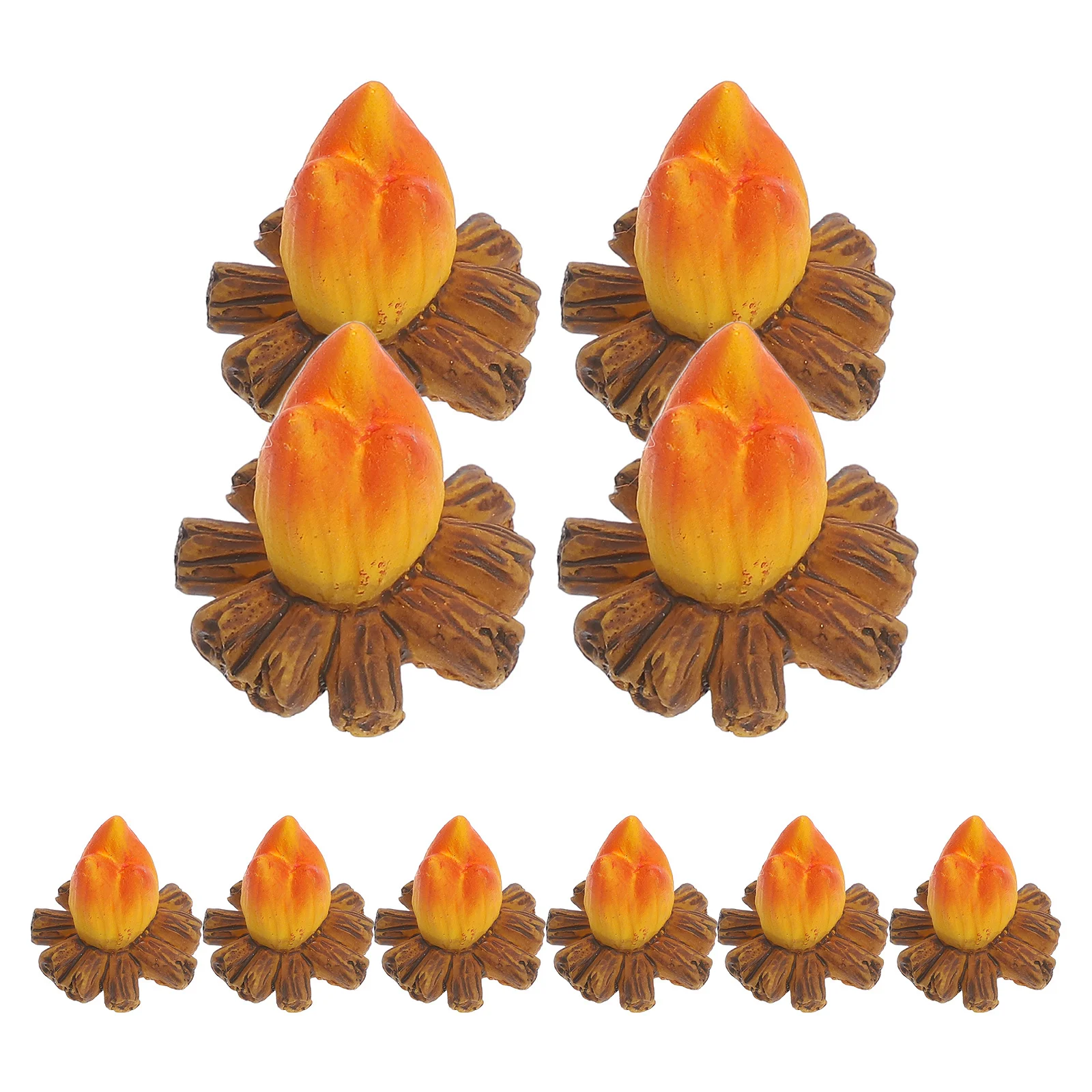 

10Pcs Micro Landscape Campfire Decoration Miniature Realistic Flame Effect Portable Artificial Fire for Indoor Outdoor Use