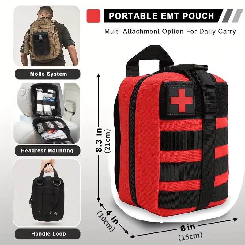 131pcs outdoor survival kit, multi-functional camping mountaineering emergency kit, including all first aid accessories