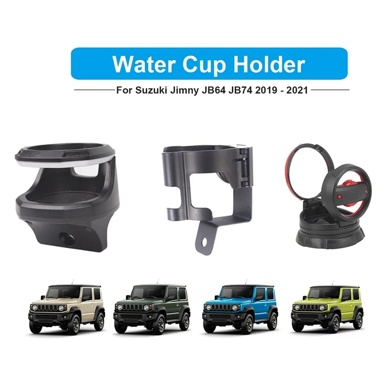 3 Piece Multifunction Cup Holder+GPS Stand+Folding Cup Holder As Shown Plastic For Suzuki Jimny JB74 JB64 2018-2023